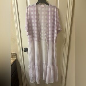 NWOT Lavender/White Kimono